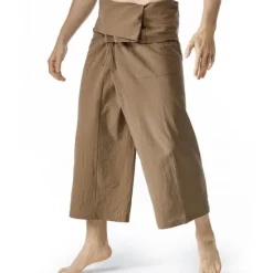 OUKU Men's Trousers Summer Pants Baggy Pants Beach Pants Pocket Drawstring Solid Color Breathable Soft Full Length Yoga Casual Folk Style Loose Black Army Green Inelastic