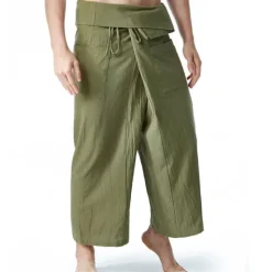 OUKU Men's Trousers Summer Pants Baggy Pants Beach Pants Pocket Drawstring Solid Color Breathable Soft Full Length Yoga Casual Folk Style Loose Black Army Green Inelastic