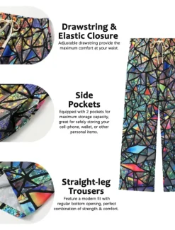 Outlet OUKU Men's Trousers Summer Pants Beach Pants Drawstring Elastic Waist 3D Print Color Block Graphic Prints Geometry Comfort Casual Daily Holiday Streetwear Hawaiian Light Green Red