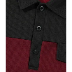 Online OUKU Men's T-shirt Suits 2 Pieces Outfits Tee & Shorts Short Sleeve Lapel Summer Color Block Fashion Casual Patchwork Pocket 2 Piece Vacation Daily Wear Going out Wine Dark Green khaki Top Tee for Men