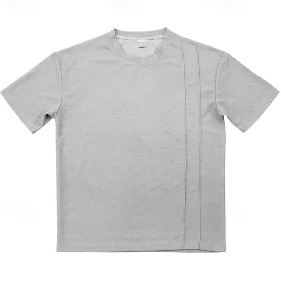 Outlet OUKU Men's T-shirt Suits 2 Pieces Outfits Tee & Shorts Short Sleeve Crew Neck Summer Plain Fashion Casual 2 Piece Vacation Daily Wear Going out Black White Royal Blue Top Tee for Men