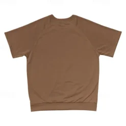 OUKU Men's T-shirt Suits 2 Pieces Outfits Tee & Shorts Short Sleeve Crew Neck Summer Plain Fashion Casual 2 Piece Vacation Daily Wear Going out Black Khaki Light Grey Top Tee for Men