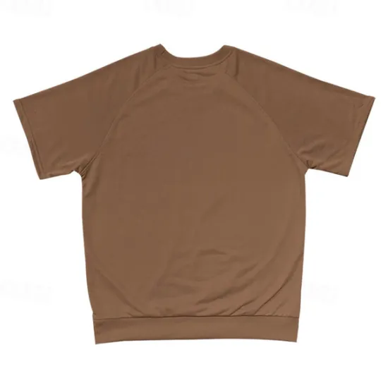 OUKU Men's T-shirt Suits 2 Pieces Outfits Tee & Shorts Short Sleeve Crew Neck Summer Plain Fashion Casual 2 Piece Vacation Daily Wear Going out Black Khaki Light Grey Top Tee for Men