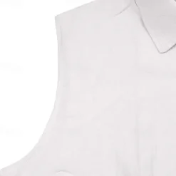 New OUKU Men's T-shirt Suits 2 Pieces Outfits Tee & Shorts Sleeveless Lapel Summer Plain Fashion Casual 2 Piece Vacation Daily Wear Going out Black White Yellow Top Tee for Men