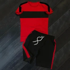 Best OUKU Men's T-shirt Suits Tracksuit Tennis Shirt Shorts and T Shirt Set Short Sleeve Crew Neck Spring & Summer Color Block Sports Fashion Designer 2 Piece Outdoor Street Casual Black White Yellow Top Tee