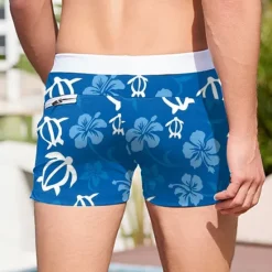 Sale OUKU Men's Turtles Sea Creatures Swimming Trunks Board Shorts Swim Shorts Mid Waist 3D Print Hawaiian Surfing Holiday Beach Drawstring with Mesh lining Elastic Waist Designer Clothing Apparel