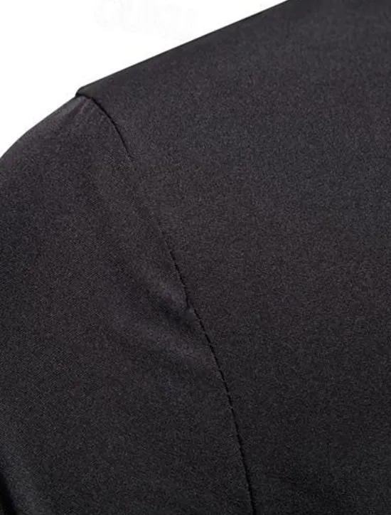 Best OUKU Men's Tuxedo Shirts Shirt Solid Colored Standing Collar Party Casual Long Sleeve Tops Retro Wine White Black / Summer Shirts/Wedding