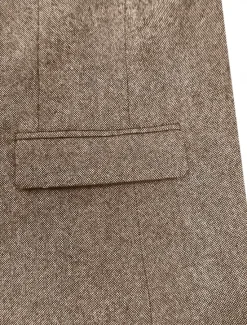 Clearance OUKU Men's Tweed Herringbone Blazer Jacket Vintage Plus Size Regular Tailored Fit Single Breasted Two-buttons Green khaki