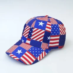 Outlet OUKU Men's Unisex Baseball Cap Sun Hat Trucker Hat White Red Polyester Adjustable Fashion Independence Day Festival Graphic American Flag Sunscreen Comfortable Casual / Daily