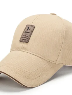 Online OUKU Men's Unisex Baseball Cap Trucker Hat Black White Polyester Travel Beach Outdoor Vacation Plain Adjustable Sunscreen Breathable Fashion
