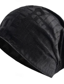 Discount OUKU Men's Unisex Beanie Hat Beanies Skull Cap Black Blue Polyester Cozy Daily Wear Going out Patterned
