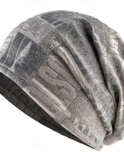 Discount OUKU Men's Unisex Beanie Hat Beanies Skull Cap Black Blue Polyester Cozy Daily Wear Going out Patterned