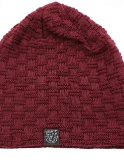 New OUKU Men's Unisex Beanie Hat Winter Hats Beanies Skull Cap Knit Hat Black Wine Acrylic Fibers Knitted Cozy Daily Wear Going out Solid / Plain Color Warm