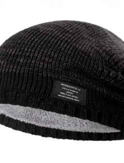 Sale OUKU Men's Unisex Beanie Hat Winter Hats Beanies Skull Cap Knit Hat Red khaki Acrylic Fibers Knitted Cozy Daily Wear Going out Color Block Warm
