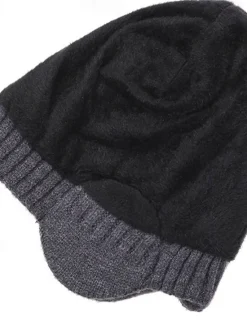 Hot OUKU Men's Unisex Beanie Hat Winter Hats Beanies Skull Cap Knit Hat Iron Gray Black Polyester Knitted Cozy Daily Wear Going out Snowflake Warm