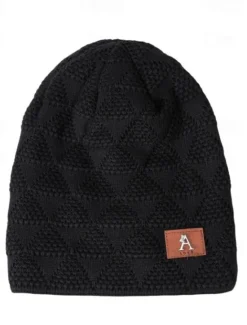 Hot OUKU Men's Unisex Beanie Hat Winter Hats Beanies Skull Cap Knit Hat Black Wine Acrylic Fibers Knitted Cozy Daily Wear Going out Solid / Plain Color Warm