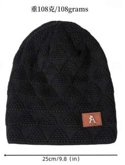 Hot OUKU Men's Unisex Beanie Hat Winter Hats Beanies Skull Cap Knit Hat Black Wine Acrylic Fibers Knitted Cozy Daily Wear Going out Solid / Plain Color Warm
