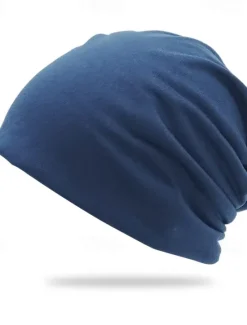 OUKU Men's Unisex Beanie Hat Winter Hats Beanies Skull Cap Knit Hat Black Dark Navy Polyester Knitted Cozy Daily Wear Going out Solid / Plain Color Warm