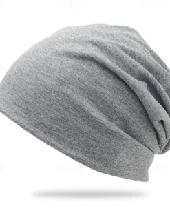 OUKU Men's Unisex Beanie Hat Winter Hats Beanies Skull Cap Knit Hat Black Dark Navy Polyester Knitted Cozy Daily Wear Going out Solid / Plain Color Warm