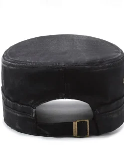 Outlet OUKU Men's Unisex Flat Cap Baseball Cap Military Cap Cadet Hat Black Navy Blue Polyester Vintage Fashion Casual Street Daily Plain Adjustable Breathable