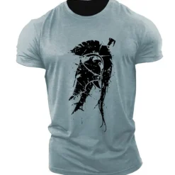 Best OUKU Men's Unisex Geometric T Shirt Casual Style Classic Style Cool Shirt Short Sleeve T shirt Print Crew Neck Shirt Sports Casual Big and Tall Outdoor Street Holiday Light Pink Black White Summer