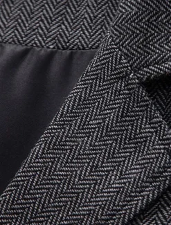 Outlet OUKU Men's Vest Gilet Daily Date Vacation Fashion Casual Spring & Fall Buttons Pocket 80% Cotton Comfortable Plain Single Breasted One-button Lapel Regular Fit Navy Blue Khaki Dark Gray Vest
