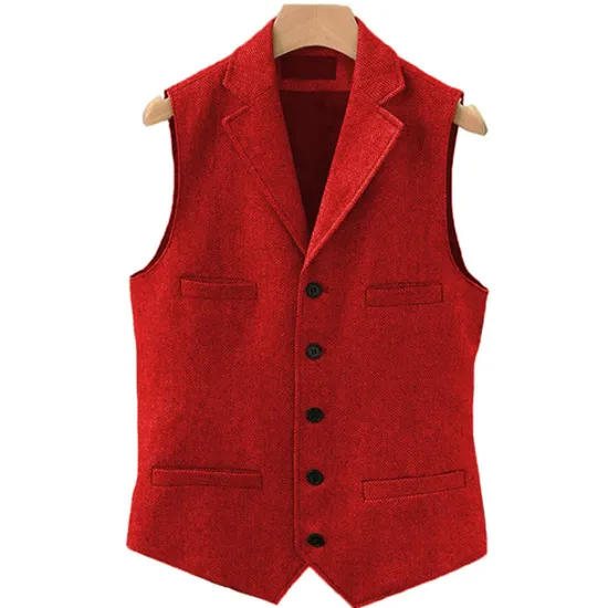 Clearance OUKU Men's Vest Gilet Daily Wear Vacation Going out Vintage Fashion Spring & Fall Button Polyester Comfortable Plain Single Breasted V Neck Regular Fit Light Blue Deep Green Gray Green Lake blue Vest