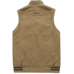Outlet OUKU Men's Vest Gilet Fishing Vest Hiking Vest Sleeveless Vest Gilet Jacket Outdoor Street Holiday Daily Wear Streetwear Chic & Modern Spring Fall Pocket Cotton Blend Windproof Warm Pure Color Zipper