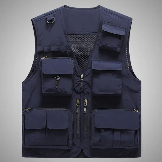Outlet OUKU Men's Vest Gilet Fishing Vest Hiking Vest Sleeveless Vest Gilet Jacket Outdoor Street Holiday Daily Wear Streetwear Chic & Modern Summer Spring Pocket Polyester Breathable Quick Dry Pure Color Zipper