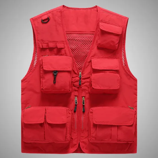 Outlet OUKU Men's Vest Gilet Fishing Vest Hiking Vest Sleeveless Vest Gilet Jacket Outdoor Street Holiday Daily Wear Streetwear Chic & Modern Summer Spring Pocket Polyester Breathable Quick Dry Pure Color Zipper