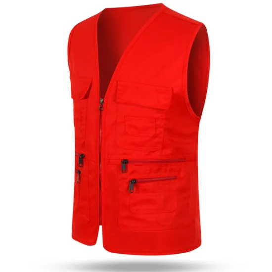 OUKU Men's Vest Gilet Fishing Vest Hiking Vest Sleeveless Vest Gilet Jacket Outdoor Holiday Streetwear Chic & Modern Summer Spring Pocket Quick Dry Polyester Breathable Pure Color Zipper V Neck Regular Fit
