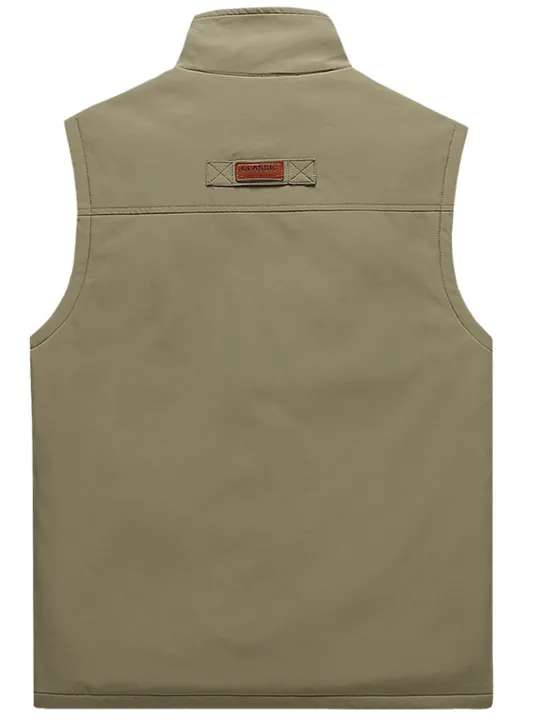 Best OUKU Men's Vest Gilet Fishing Vest Hiking Vest Sleeveless Vest Gilet Jacket Outdoor Street Daily Going out Streetwear Sporty Fall Winter Pocket Full Zip Polyester Windproof Warm Breathable Solid Color