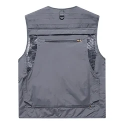 Sale OUKU Men's Vest Gilet Fishing Vest Hiking Vest Sleeveless Vest Gilet Jacket Outdoor Street Holiday Daily Wear Streetwear Chic & Modern Summer Spring Pocket Polyester Breathable Quick Dry Pure Color Zipper