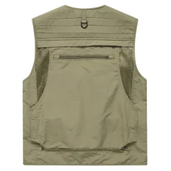Sale OUKU Men's Vest Gilet Fishing Vest Hiking Vest Sleeveless Vest Gilet Jacket Outdoor Street Holiday Daily Wear Streetwear Chic & Modern Summer Spring Pocket Polyester Breathable Quick Dry Pure Color Zipper