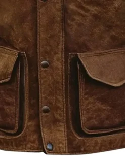 Online OUKU Men's Vest Gilet Outdoor Daily Vintage Casual Spring Fall Pocket Buttons Polyester Comfortable Plain Single Breasted One-button Lapel Regular Fit Vest Brown