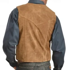Hot OUKU Men's Vest Gilet Vacation Daily Date Fashion Casual Spring Fall Buttons Pocket Polyester Comfortable Plain Single Breasted One-button V Neck Regular Fit Black Camel Vest