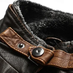 Online OUKU Men's Vest Gilet Wedding Event / Party Daily Fashion Business Fall & Winter Pocket Fleece PU Leather Thermal Warm Plain Zipper Stand Collar Regular Fit Vest Coffee