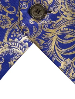 Outlet OUKU Men's Vest Gilet Wedding Smart Casual Polyester Geometric V Neck Skinny Red Purple Gold Vest