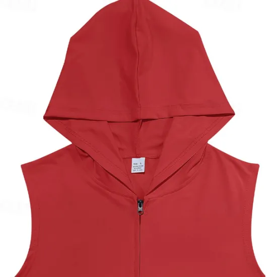 Sale OUKU Men's Vest Top Vest Undershirt Sleeveless Hooded Summer Plain Fashion Designer Basic Classic Vacation Street Going out Black Red Light Grey Top Tee for Men