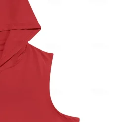 Sale OUKU Men's Vest Top Vest Undershirt Sleeveless Hooded Summer Plain Fashion Designer Basic Classic Vacation Street Going out Black Red Light Grey Top Tee for Men