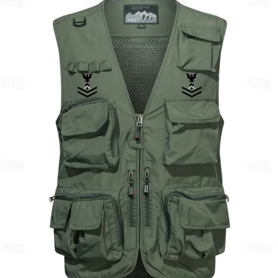 Best OUKU Men's Vest Waistcoat Gilet Fishing Vest Hiking Vest Sports Outdoor Fishing Photography Camping & Hiking Casual Fall Winter Mesh Side Pockets Quick Dry Double Layered Polyester Tactical Practical