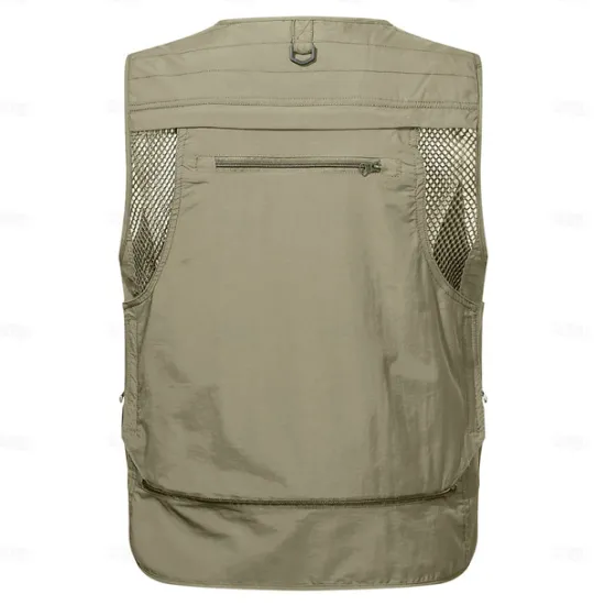 Best OUKU Men's Vest Waistcoat Gilet Fishing Vest Hiking Vest Sports Outdoor Fishing Photography Camping & Hiking Casual Fall Winter Mesh Side Pockets Quick Dry Double Layered Polyester Tactical Practical