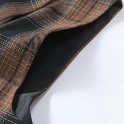 Discount OUKU Men's Vest Waistcoat Gilet Vacation Party Business Fashion Casual Spring & Fall Buttons Pocket Polyester Comfortable Plaid Double Breasted Lapel Regular Fit Light Coffee Black Dark Gray Coffee Vest