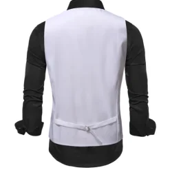Discount OUKU Men's Vest Waistcoat Gilet Wedding Office & Career Daily Wear Party / Cocktail Business Modern Contemporary Spring Fall Embroidered Pocket Print Button-Down Polyester Soft Outdoor Comfortable Flower
