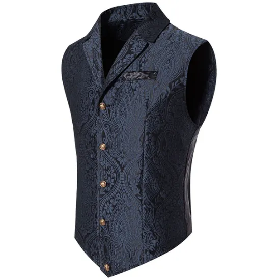 Sale OUKU Men's Vest Waistcoat Outdoor Daily Wear Vacation Going out Fashion Basic Fall & Winter Button Polyester Warm Plain Single Breasted Lapel Regular Fit Black White Red Blue Vest