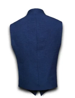 Hot OUKU Men's Vest Waistcoat Wedding Business Daily Business Casual Spring Fall Pocket Polyester Breathable Plain Single Breasted V Neck Regular Fit Vest Navy Blue