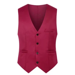 Online OUKU Men's Vest Waistcoat Wedding Daily Wear Going out Festival Business Basic Fall & Winter Pocket Polyester Breathable Soft Comfortable Solid Colored Single Breasted V Neck Regular Fit Black Cream Gray
