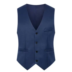 Online OUKU Men's Vest Waistcoat Wedding Daily Wear Going out Festival Business Basic Fall & Winter Pocket Polyester Breathable Soft Comfortable Solid Colored Single Breasted V Neck Regular Fit Black Cream Gray