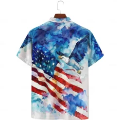 Online OUKU Men's Veterans Patriotic Short Sleeve Polo Shirts Casual Daily Wear Spring & Summer White