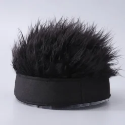 Sale OUKU Men's Visor Hat with Spiked Wigs Fake Hair Visor Wig Men Sun Hat Wig Hat Wig Hair Golf Hat Black Coffee 100% Cotton Sexy Fashion Casual Daily Festival Adjustable Sunscreen Breathable